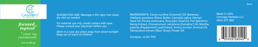 Cannapy Focused Plus Topical